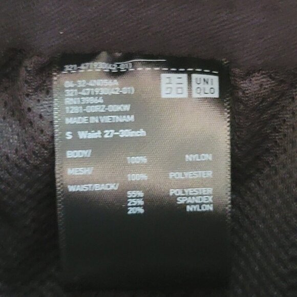 UNIQLO Swim Active Shorts Small S 27-30 Black NWOT Lined - Picture 4 of 6